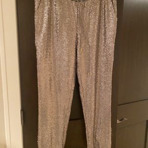 Sequin Gold & Silver-ish Jogger Pants.